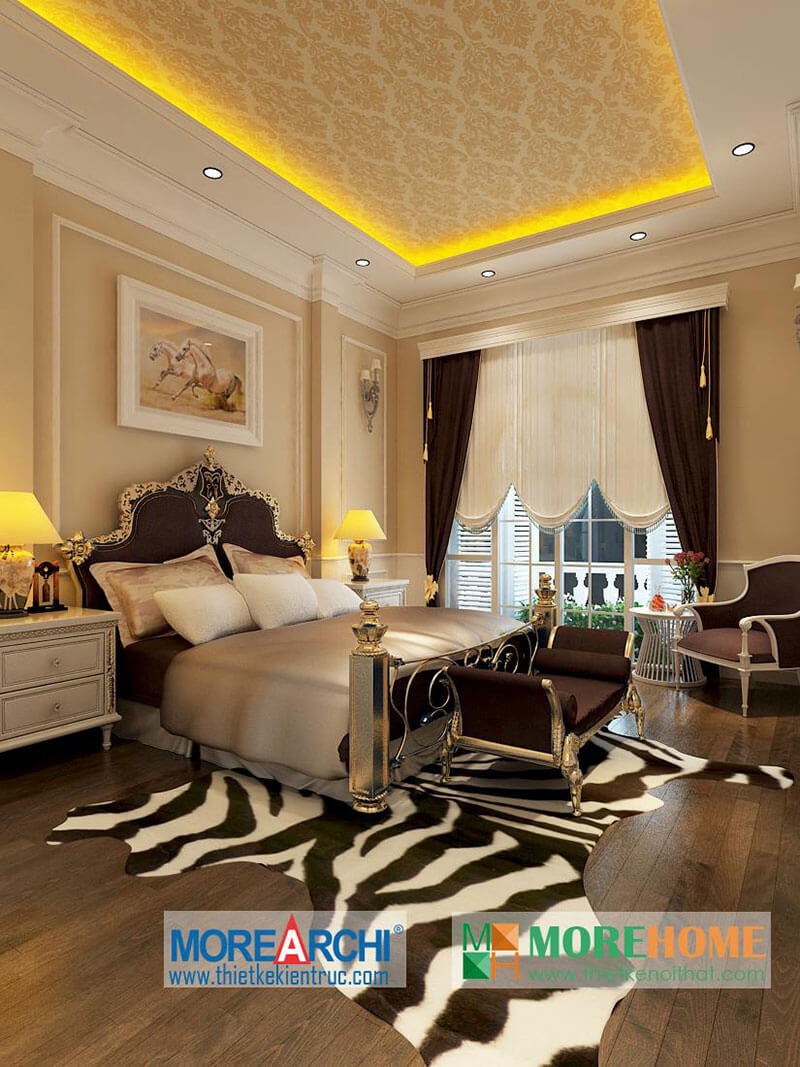 Thiết kế nội thất phòng ngủ phong cách tân cổ điển sang trọng, đẳng cấp cho nhà phố, chung cư, biệt thự