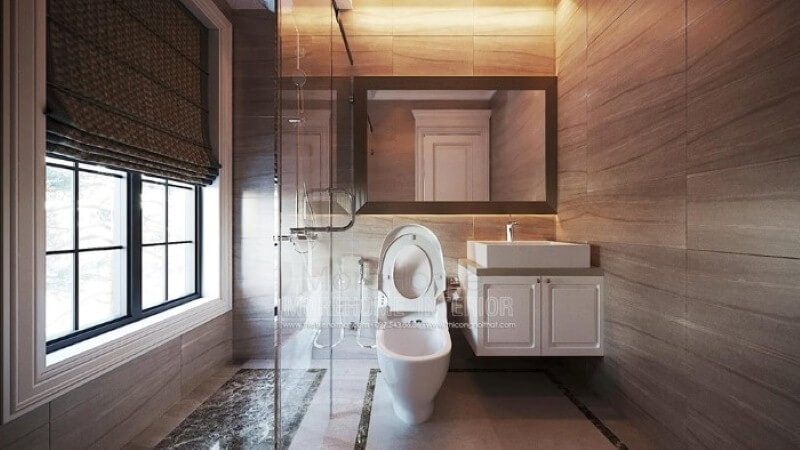 Phòng tắm kính cường lực mở quay lựa chọn hoàn hảo tăng sự thông thoáng cho phòng tắm nhỏ của trẻ em