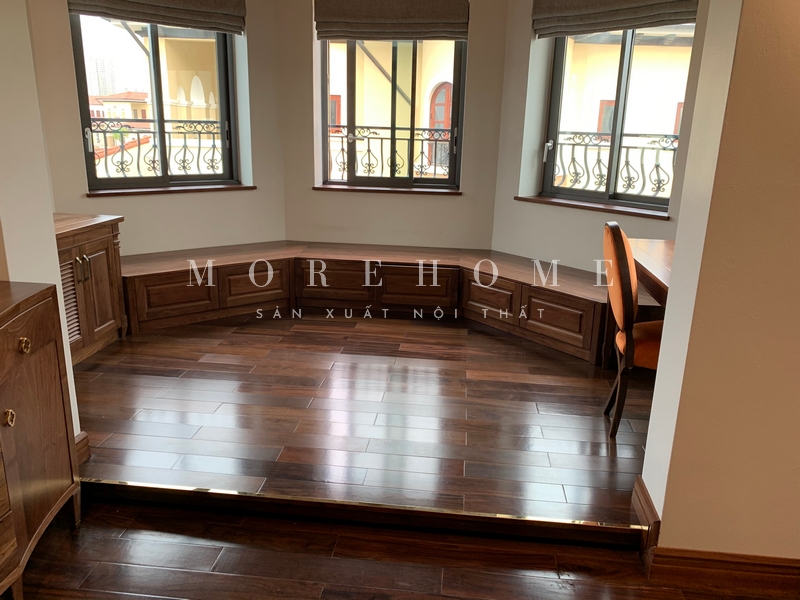 Thi công nội thất đồ gỗ óc chó nhà phố, biệt thự sang trọng, tiện lợi thể hiện đẳng cấp không gian sống của gia chủ