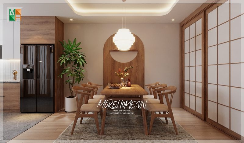 Bộ bàn ăn 6 ghế gỗ tự nhiên có đệm đương đại sử dụng thoải mái dễ dàng không gian thẩm mỹ cao