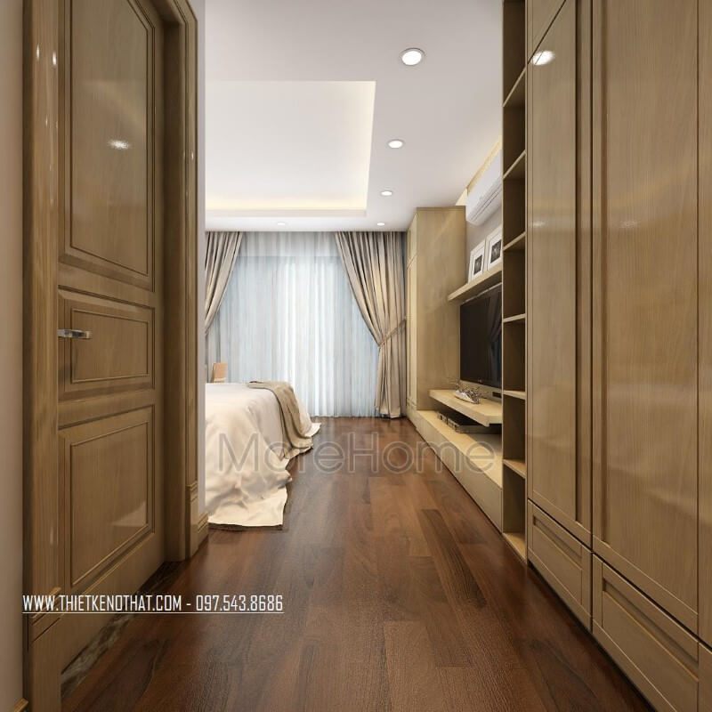 Kệ tủ phòng ngủ đa năng với khung đứng vững chắc, sử dụng gỗ tự nhiên, cung cấp sự tiện dụng và không chiếm quá nhiều diện tích.